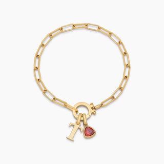 Büroklammer Geburtsstein Anfangscharme Armband