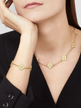 CLOVER - 10 Motive Gold Necklace