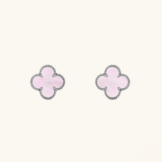 CLOVER - Pink/Silber Ohrringe
