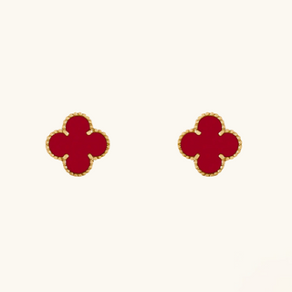 CLOVER - Rote Ohrringe