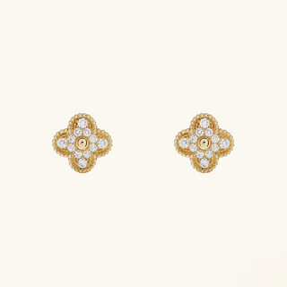 CLOVER - Goldene Ohrringe Prestige