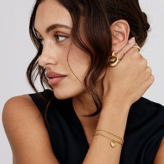 Paperclip Heart Charm Bracelet