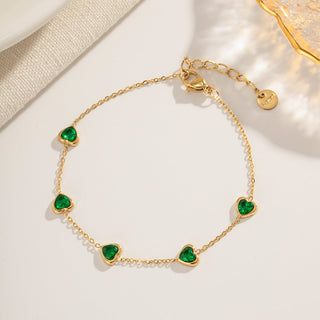 Francia Grünes Herz Armband