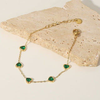 Francia Grünes Herz Armband