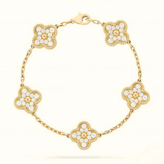 CLOVER - Gold Zirkon Armband