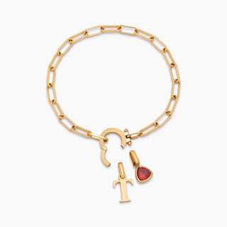 Büroklammer Geburtsstein Anfangscharme Armband