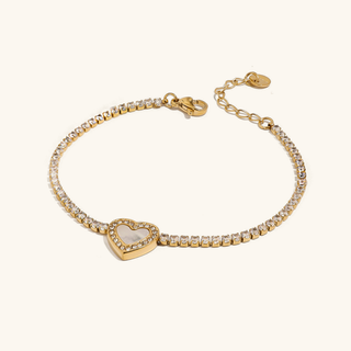 Cameron Diamant Herz Tennisarmband