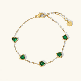 Francia Grünes Herz Armband