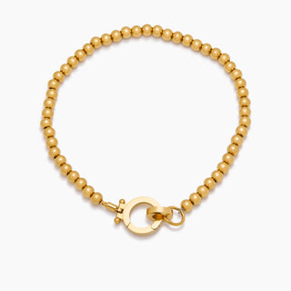 Essentielles goldenes Perlenarmband