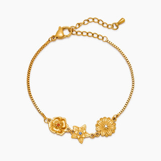Personalisierte Geburtsblumen-Anhänger-Armbanduhr
