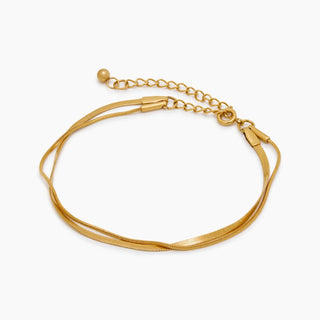 Doppel-Schlangen-Ketten-Lagenarmband
