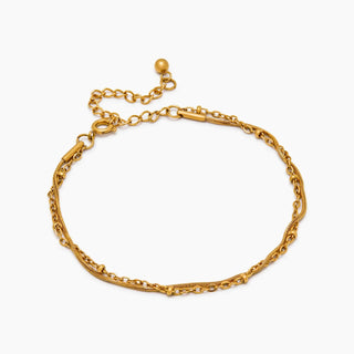 Perlen- & Schlangenkette geschichtetes Armband