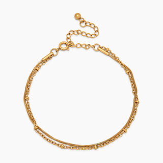 Perlen- & Schlangenkette geschichtetes Armband
