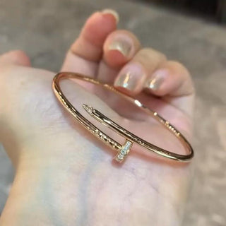 ELEGANCE NAIL - Gold Zirkon Armband