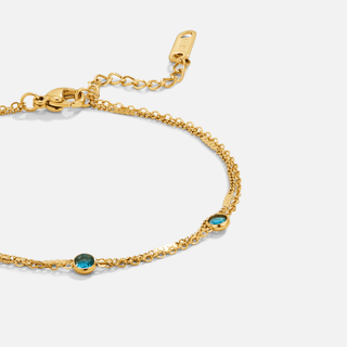 Geschichtetes Blaues Athena Kristallarmband