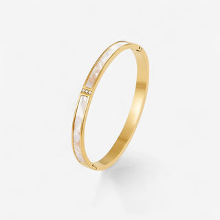 Weißes Sahara Gold Armreif